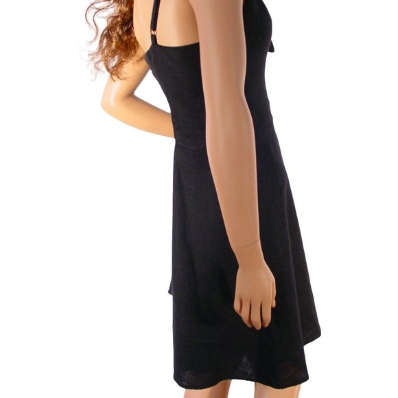 SANCTUARY Take Away Linen Bow Keyhole A-Line Dress 10 - MINT - Picture 3 of 10